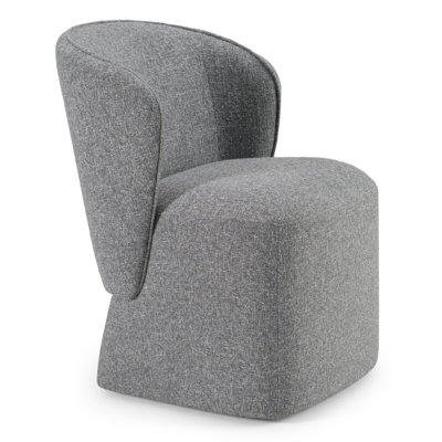 Souza - Fabric Dining Chair with Casters