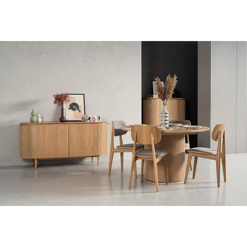 Giverny Extendable Dining Table, Natural Oak