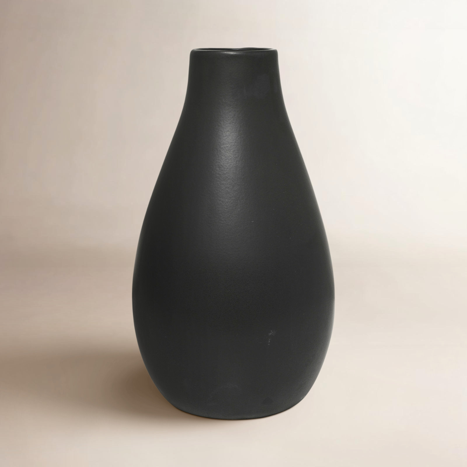 Mable Ceramic Table Vase, 20.35" H x 11.55" L x 11.55" W, Black