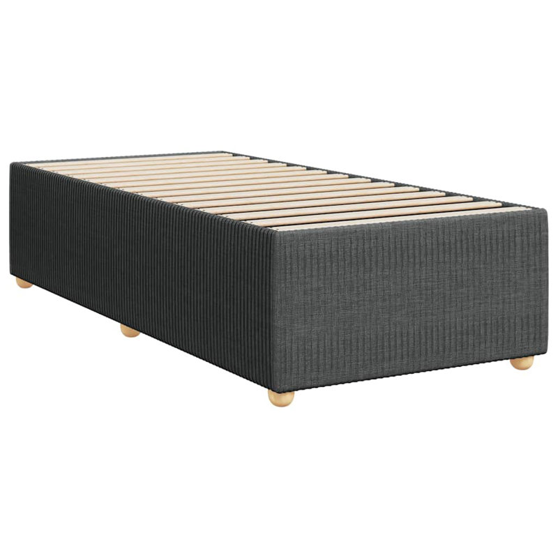 Latitude Run® Bed Frame Without Mattress  Fabric, Dark Gray, Twin XL