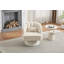 Fauteuil demi-tonneau Mid-Century moderne - Fauteuil d'appoint 360 ° avec revêtement en velours moelleux-567876883-567876884