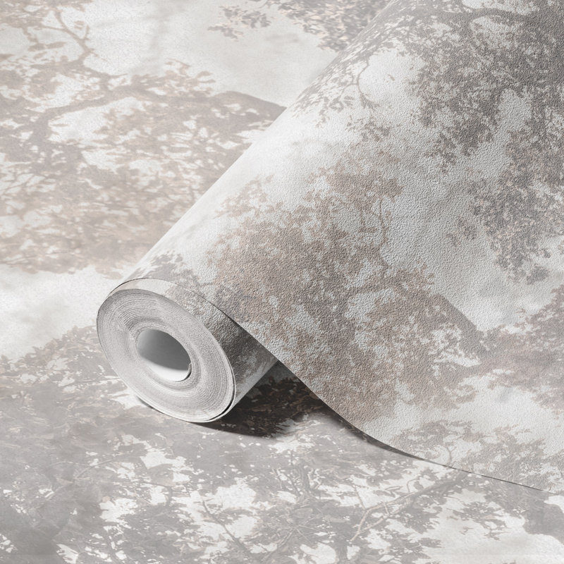 Papier peint mural Ethereal Forest Mist, Beige, L 44,04 po x l 81 po