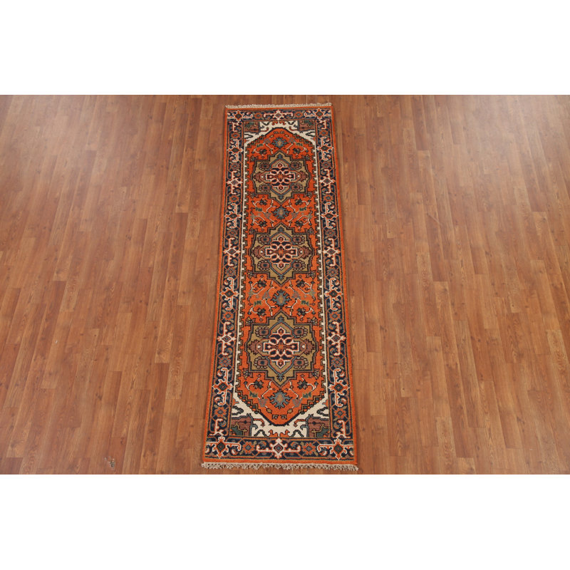 Tapis de couloir oriental orange 3x8