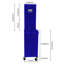 6 armoires de rangement amovibles en métal, 4 roulettes, capacité de 220 lb, bleu pour porte-outils de garage roulant avec revêtement en poudre universel, atelier-1117121050