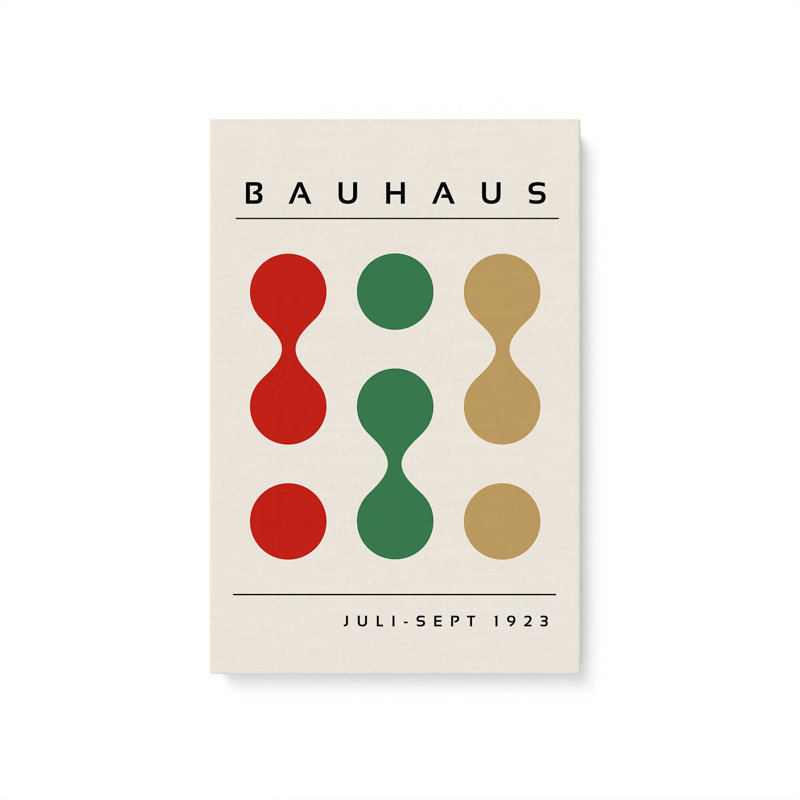 «Bauhaus Shapes», reproduction réinventée sur toile, Toile tendue, H 18 po x l 12 po