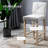 HOMCOM Modern Bar Stools Set Of 2, Upholstered Bar Height Kitchen Stools With Build-In Footrest, Solid Wood Legs, Beige