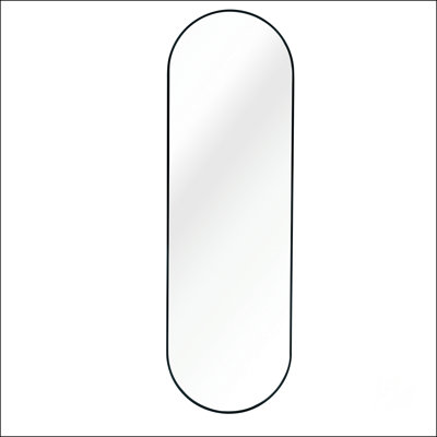 Sleek Pill Shaped Full Length Mirror For Bathroom And Beyond
