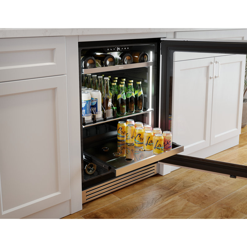 Presrv Pro 24 In. 7-Bottle And 88-Can Single Zone Beverage Cooler