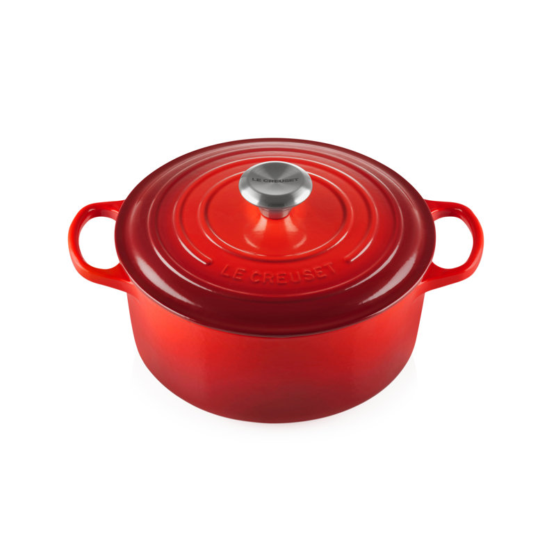 Le Creuset Cast Iron Round Casserole, Cerise, 28cm / 6.7L