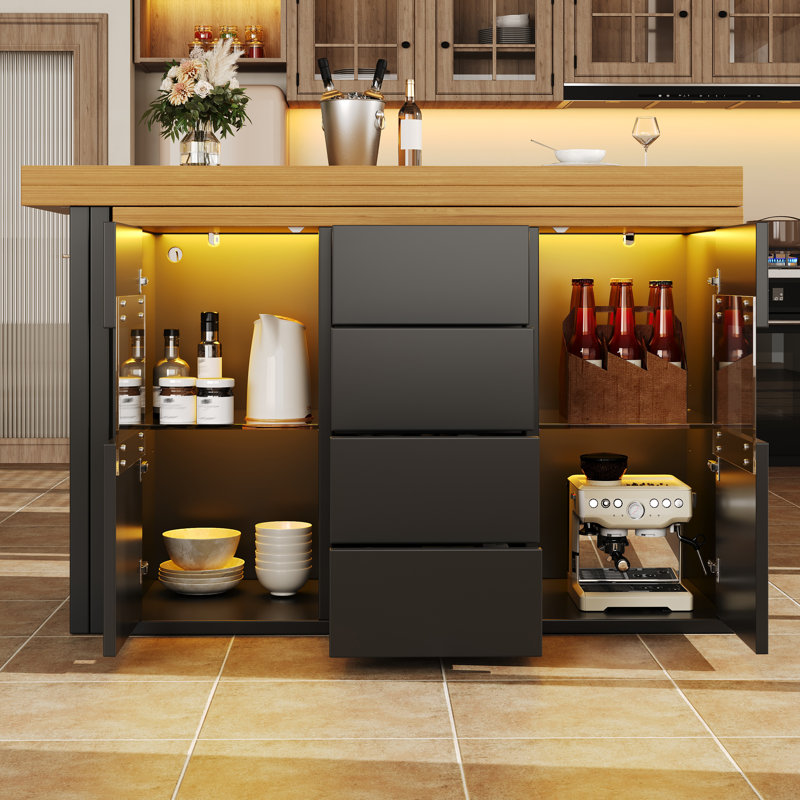 Kitchen Island, Black