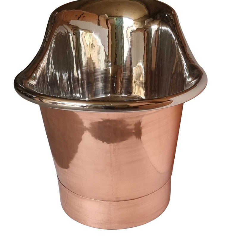1701mm x 660mm Freestanding Soaking Copper Bathtub
