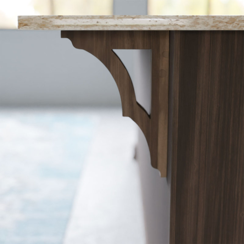 Support en bois Avila, Noyer, H 12 po x l 1,75 po x P 8,5 po