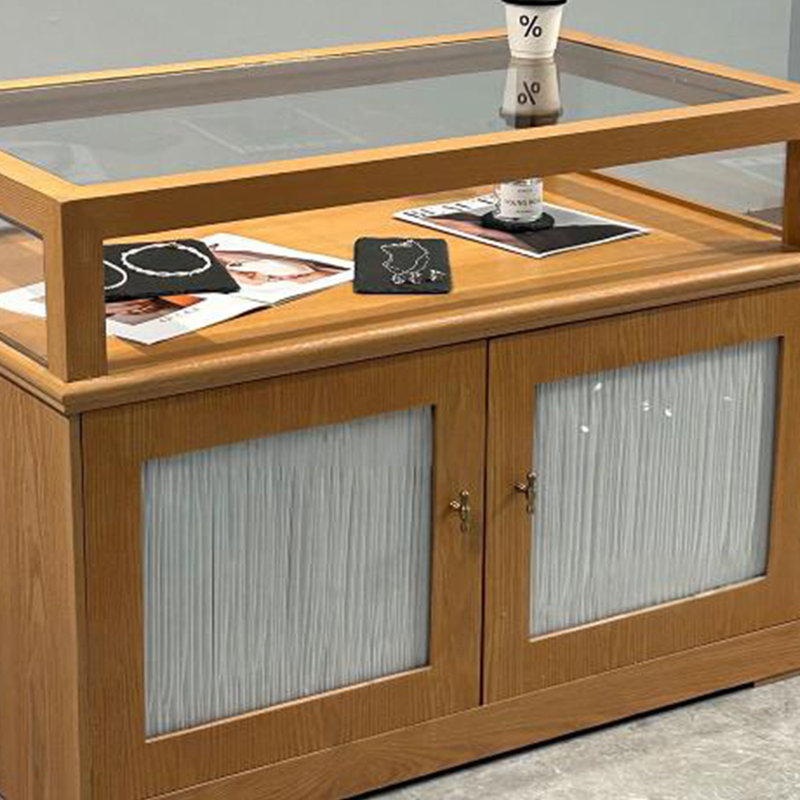 Vitrine simple pour îlot central, H 35,43 po x l 62,99 po x P 23,62 po