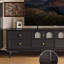 Meuble télé en bois noir Retro Arch-122566213