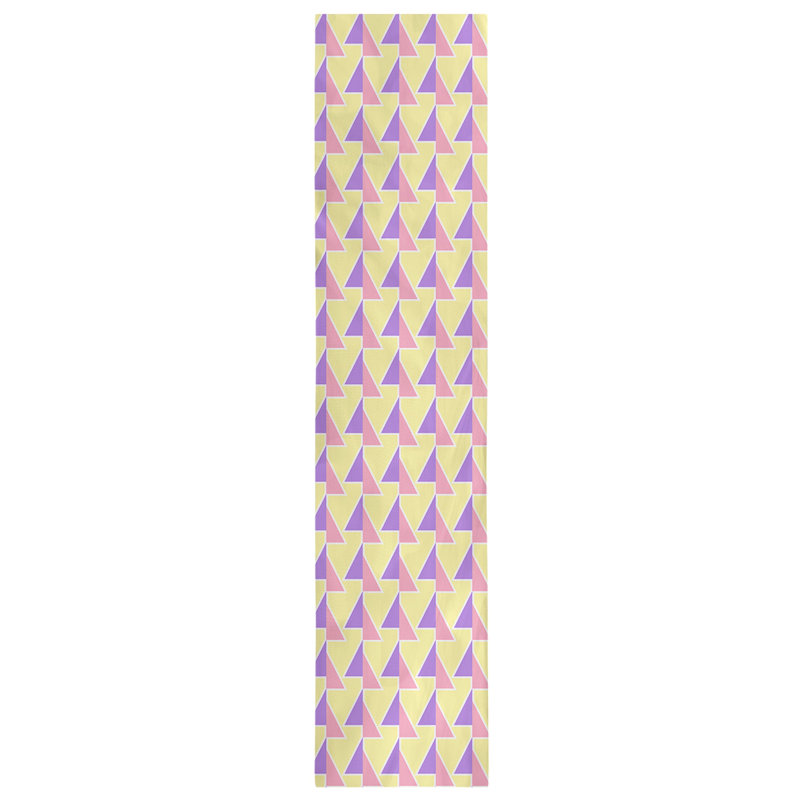 Chemin de table à flèches changeées, 16 po x 72 po, Mauve / rose / jaune