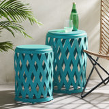 Quinlan Iron Top End Table Set