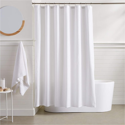 Lightweight Super Soft Microfiber Waffle Weave Shower Curtain For Bathroom Decor, Easy Care And Durable Fabric With Built-In Ring Holes