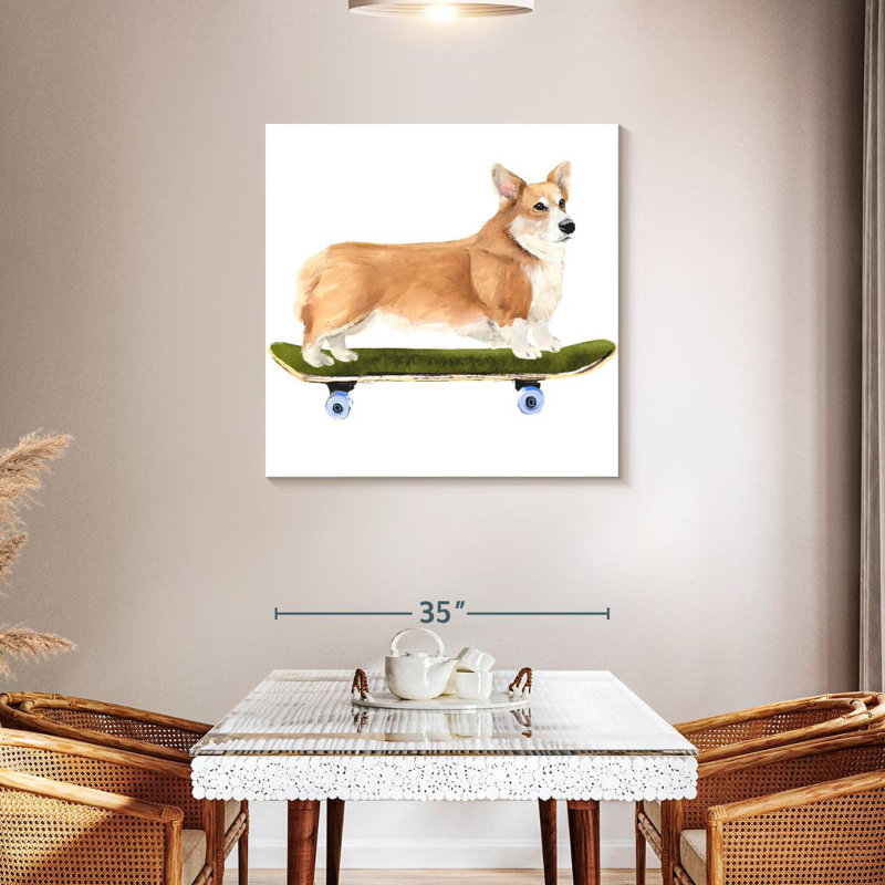 Brampt Pups On Wheels I, 16" H x 16" W