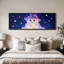 Grande toile encadrée - Décoration d'Halloween avec une adorable sorcière fantôme - 152 x 51 cm ou 152 x 76 cm-135242875-135242877