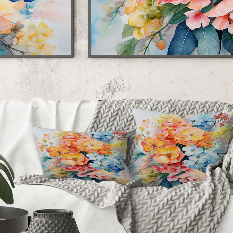 Coussin décoratif orange orange abstrait Lifes I - Abstract Still Lifes