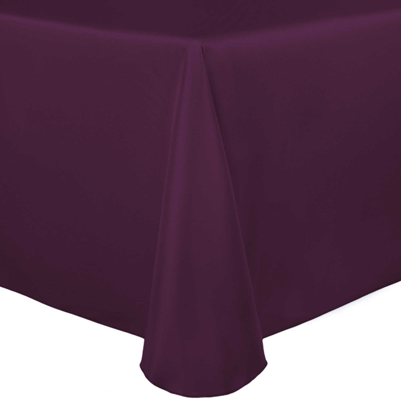 Ultimate Textile Oval Tablecloth, 3, 120" x 60", Aubergine