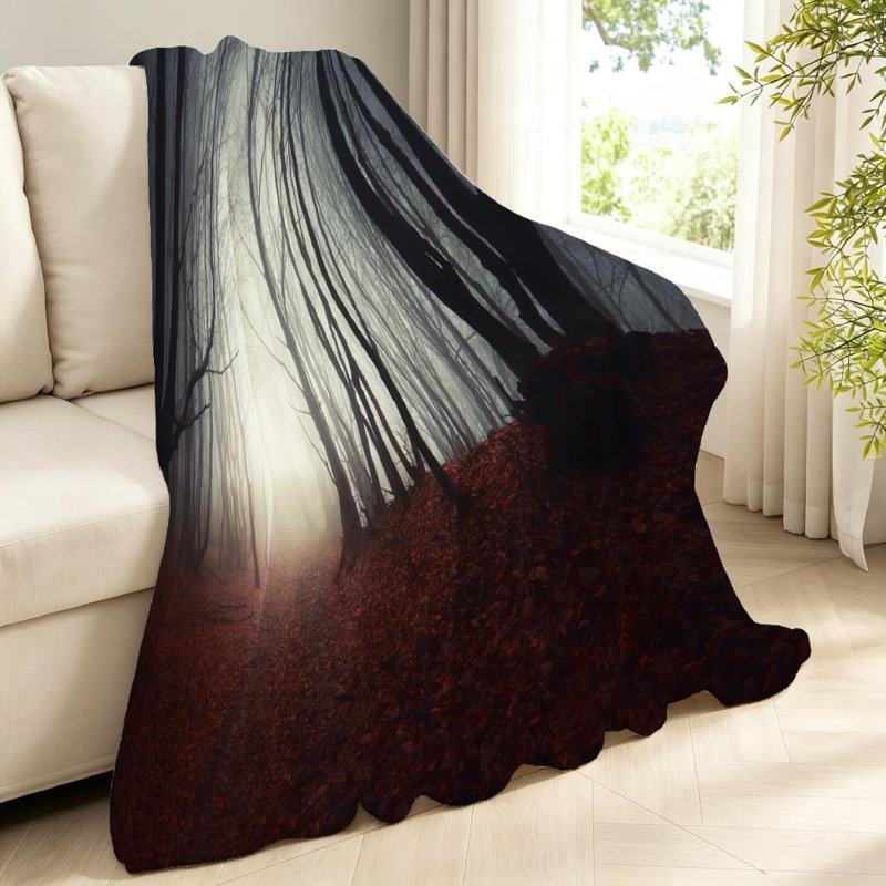 Machine Printed Throw Blanket, Throw 40" x 50"