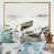 Toile avec cadre flottant or