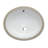 EAGO 15'' White Porcelain Oval Bathroom Sink with Overflow