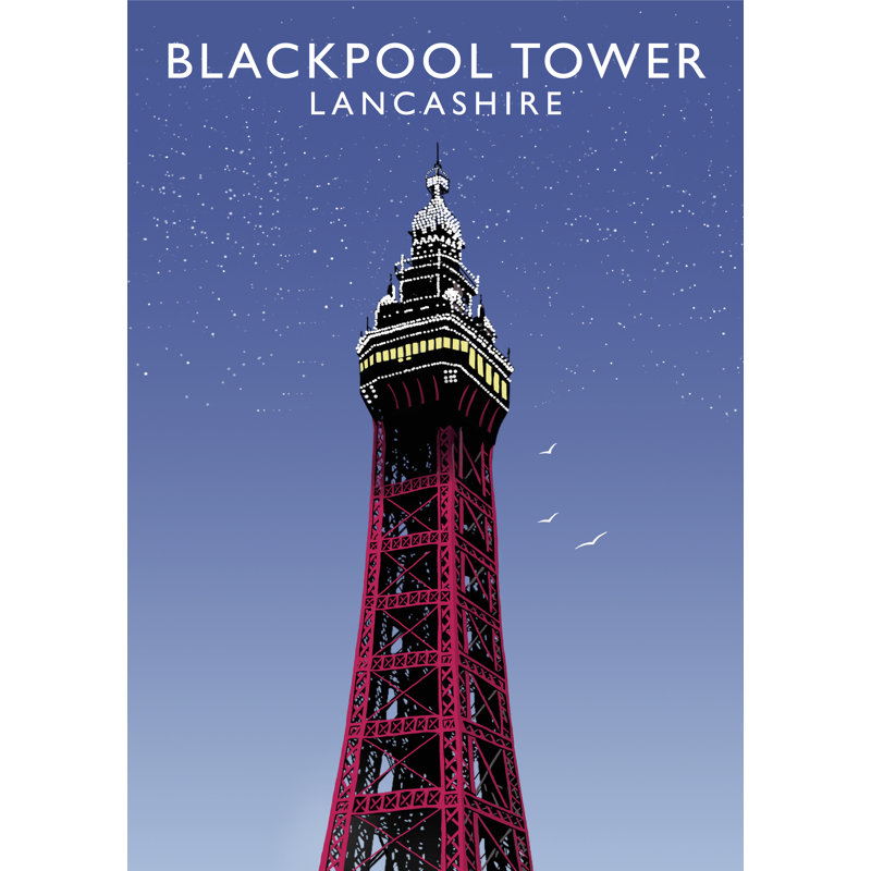 Blackpool Tower by Richard O'Neil - Print, No Frame, 40 cm H x 30 cm W x 1 cm D