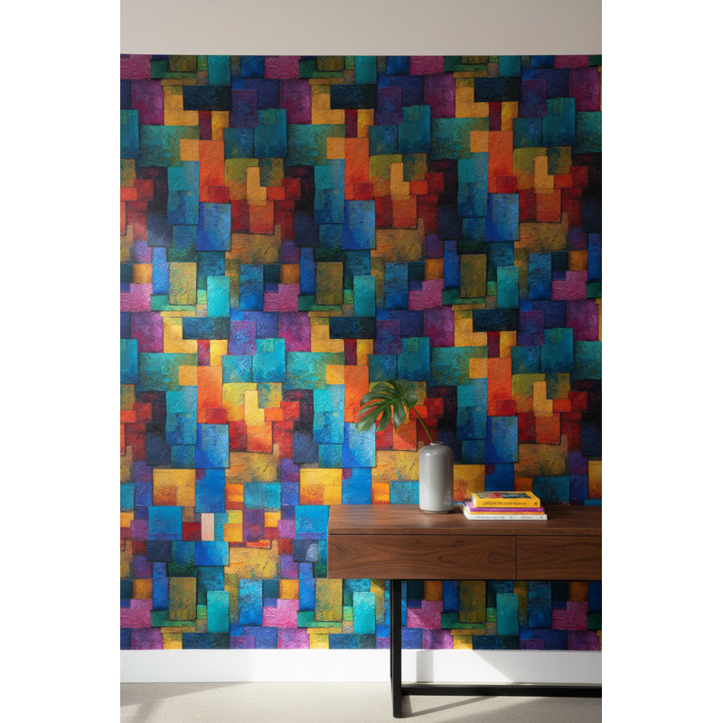 Geometric Wallpaper Colourful Abstract Wall Mural