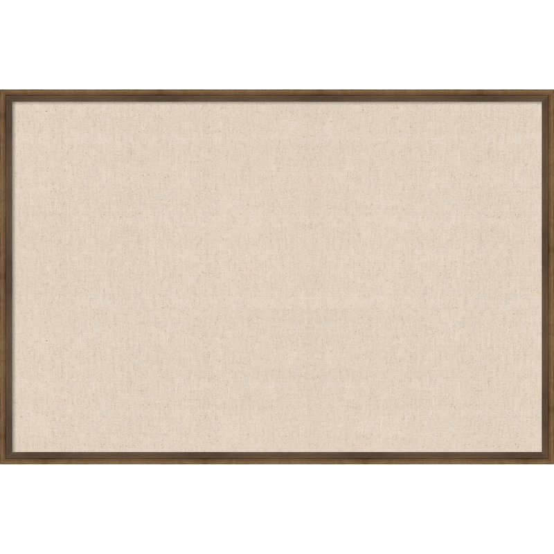 Tableau d'affichage en tissu Amanti, lin naturel par The Creative Bunch Studio, Taille du tableau 36 x 24