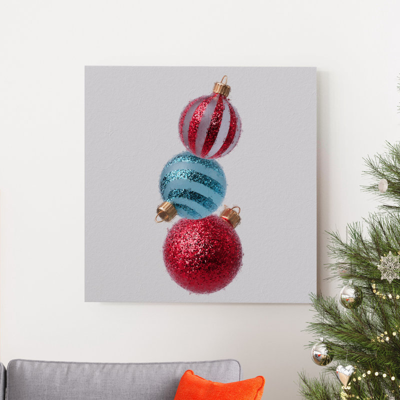 Ornements de Noël II-reproduction de photo sur toile tendue, H 24 po x l 24 po x P 1 po
