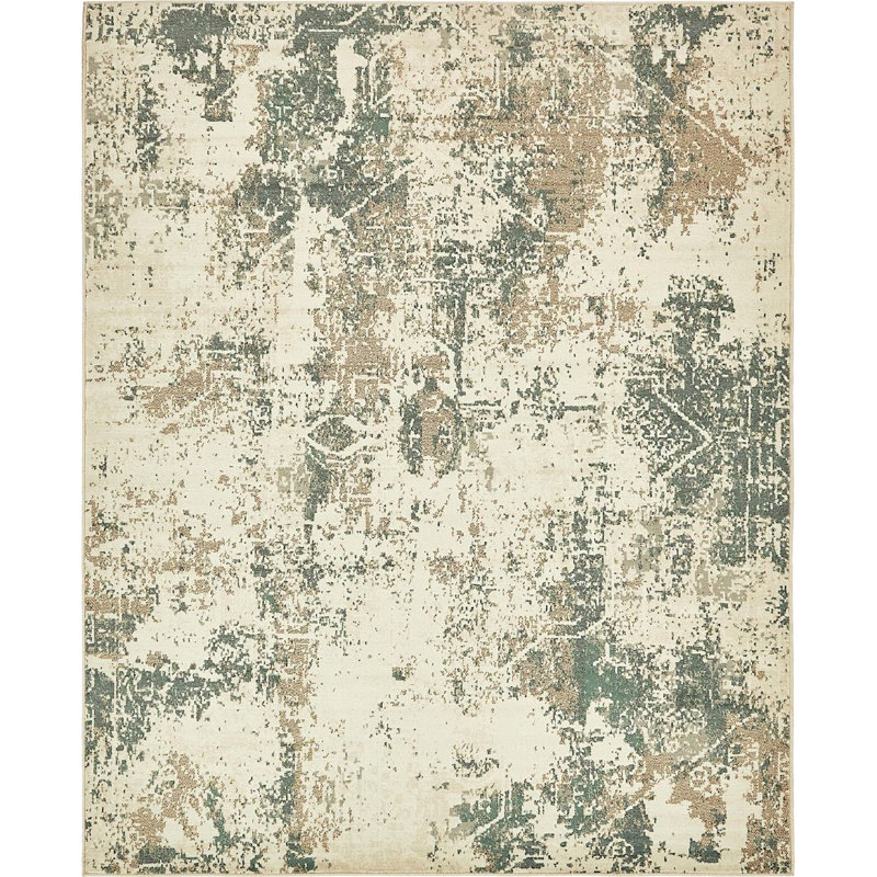 Tapis beige / gris / brun Wilhoit, Rectangle 8 pi x 10 pi