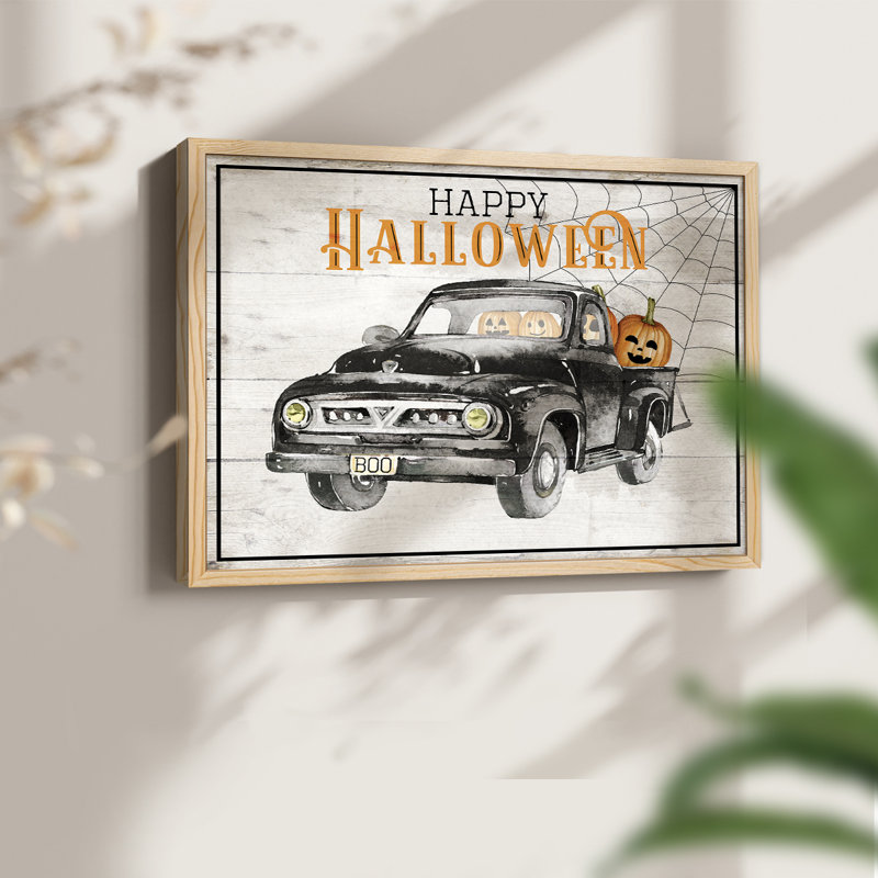 Happy Halloween -Framed Print - Restickable, H 8 po x l 10 po, Naturel