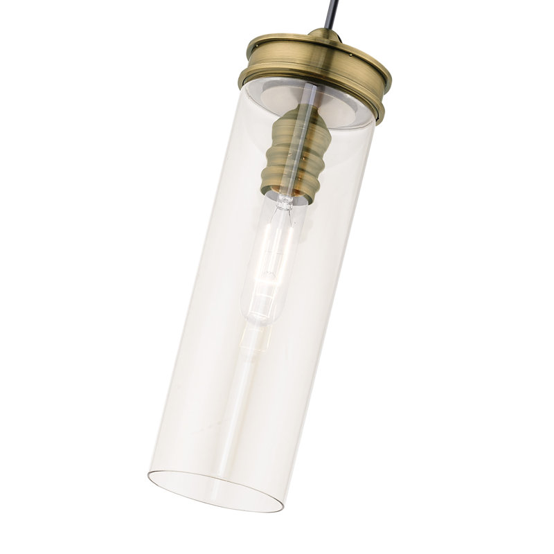 Spirgel 1 - Light Single Pendant, Antique Brass, Champagne