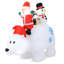  Père Noël gonflable animé 6 pi avec bonhomme de neige et ours polaire