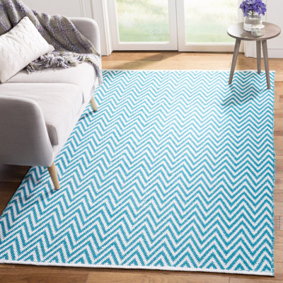 Haqeem Hand Woven Cotton Chevron Rug