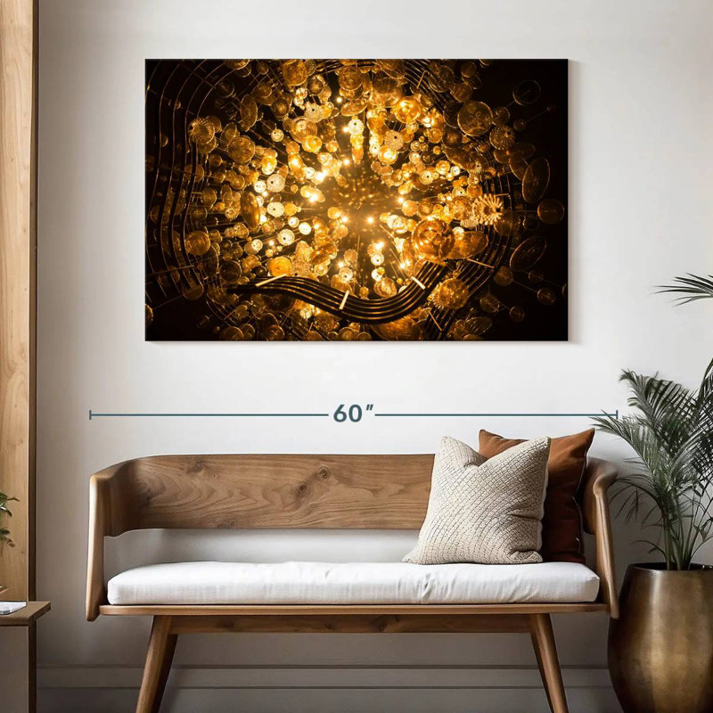 Kerner Golden Chandelier Light, 32" H x 48" W