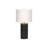 Lighting, 24"h, Table Lamp, Black Concrete, Ivory / Cream Shade, Modern