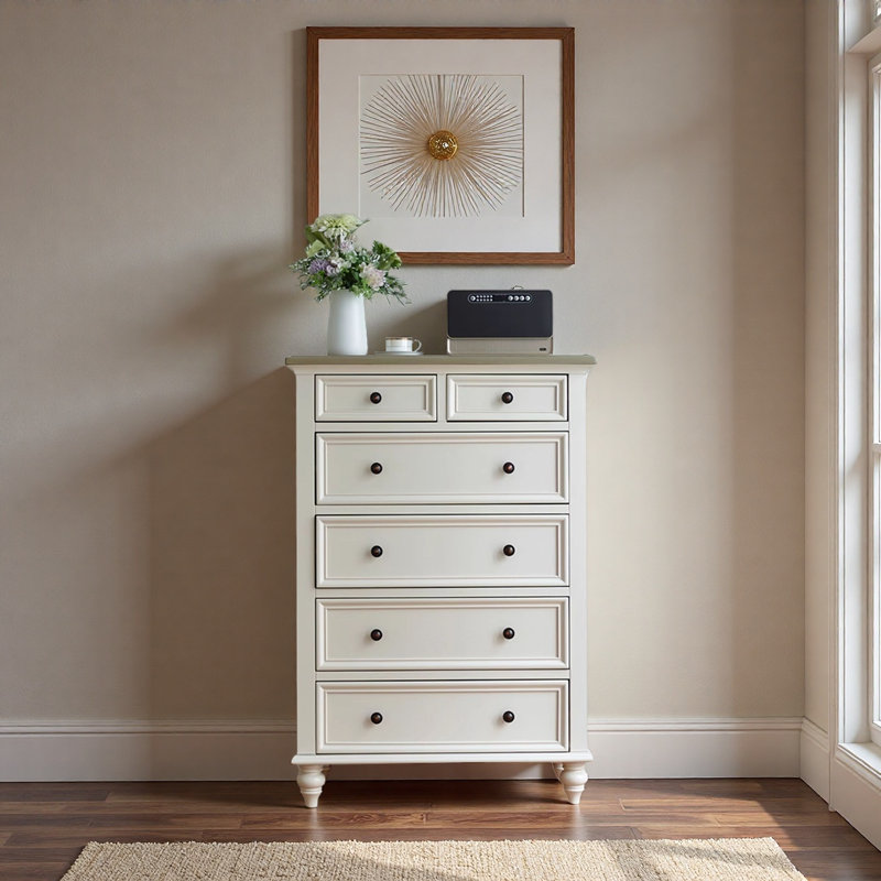 Commode décorative blanc crème