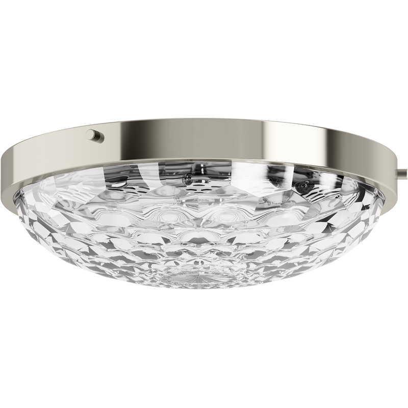 Arendela Flush-Mount Light, Polished Nickel