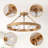 Abigail Wagon Wheel 6-Light Metal Round Rustic Semi-Flush Mount