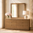 Commode Portrait avec miroir et éclairage DEL - Brun Sienne