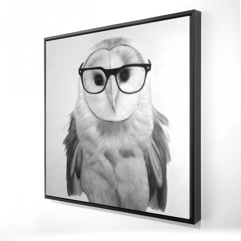 " Realistic Barn Owl With Glasses "