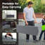 2 pièces Banc pliable en plastique de 6 pi avec poignée et serrure de capacité de 1320 lb pour l'extérieur-1450703617
