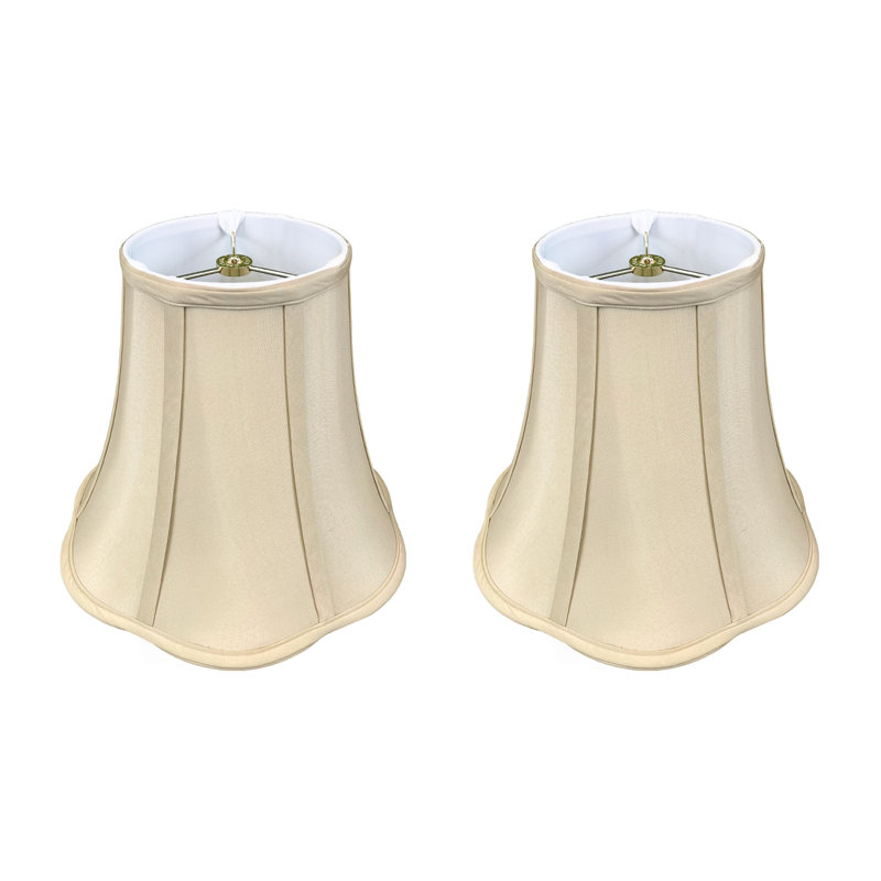 Royal Designs, Inc. BSO-703-16BG-2, abat-jour de base cloche festonnée, 8 x 16 x 13, beige, paquet de 2, Beige