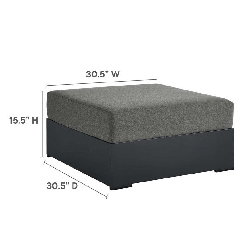 Tahoe Charcoal Aluminum 5-Piece Outdoor Sectional Sofa Set