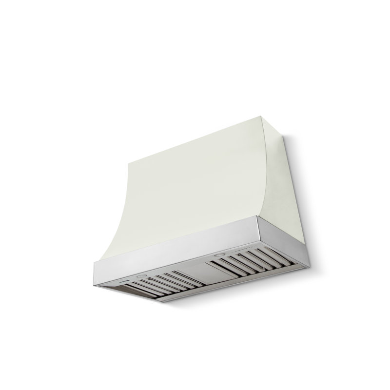 Marquee Series 36" Wide x 30" High Wall Hood 600 CFM, White, Polished Chrome