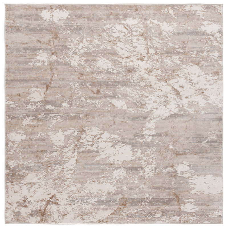 Hanna Performance Abstract Rug, Square 6'7"