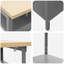 Set Of 3 Grey Steel, Medium Height-Adjustable